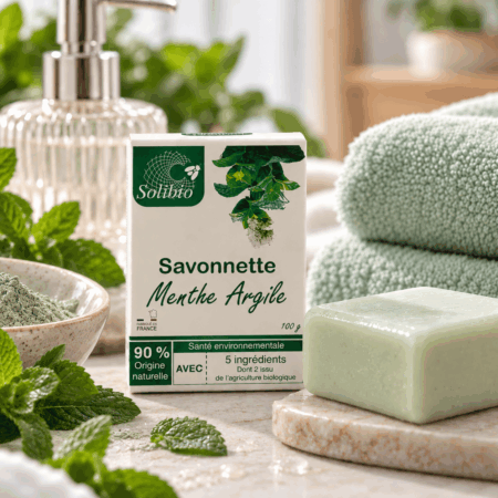 Savonnette menthe argile