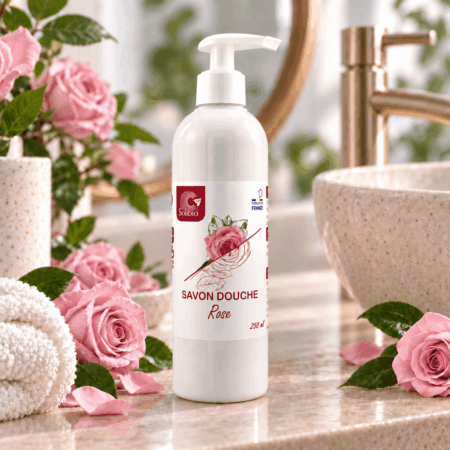 Savon douche rose